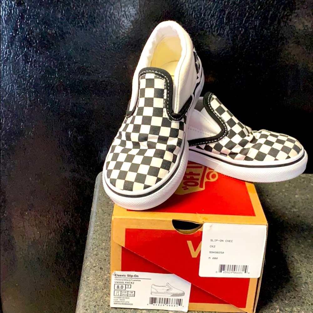 Like new checkered toddler “Vans”